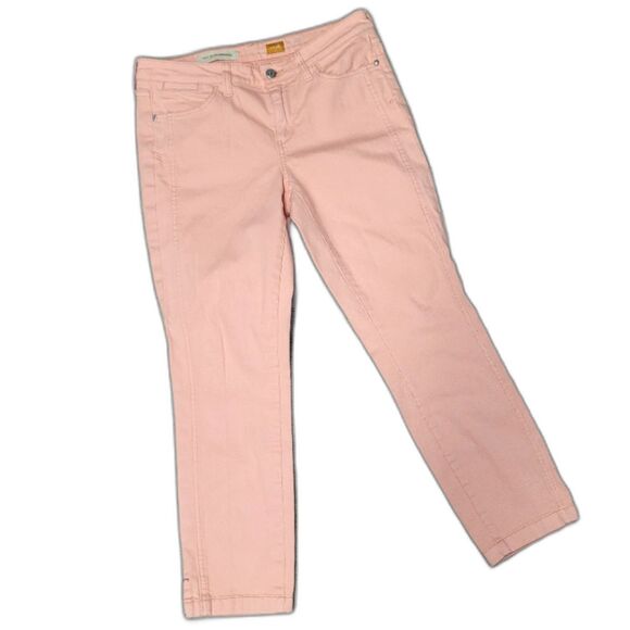 Pilcro and the Letterpress STET Fit Straight Cropped Peach Jeans Size 28 - Picture 2 of 8